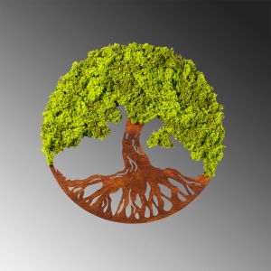 Accesoriu decorativ de perete cu licheni vii Tree Of Life Verde 44x1x44 cm - Img 5