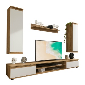 Ansamblu Comoda TV Sandro Oak 175x37x160 cm