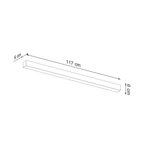 Aplica LED Pinne Alb 3000K 118x6x6 cm - Img 6