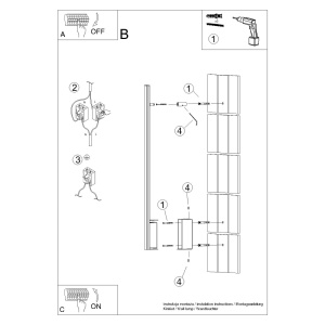 Aplica perete LED Lagom 90 Alb 3000K 4x7x88.5 cm - Img 7