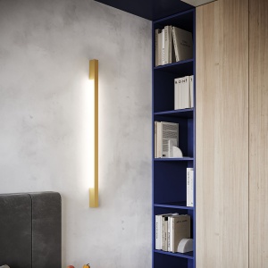 Aplica perete LED Sappo Auriu 3000K 4x6.5x150 cm - Img 11