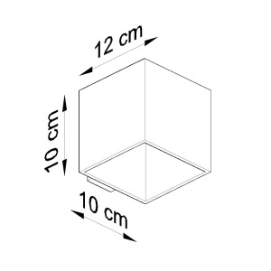 Aplica perete Quad Negru 10x12x10 cm - Img 6