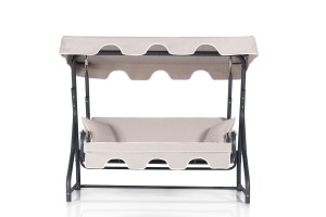 Balansoar cu 3 locuri Ruta 2 Crem 200x165x110 cm - Img 2