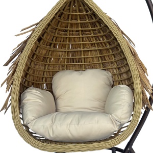 Balansoar Varur, Pako World, Bej, Ratan, 120x105x195 cm - Img 5