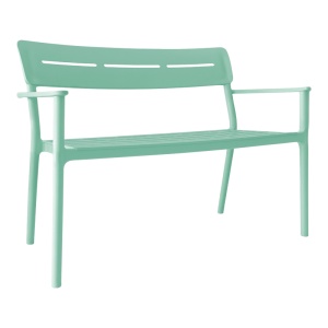 Banca pentru doua persoane Cadrin, Verde menta, 60x117x83 cm