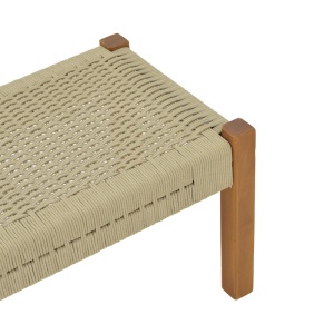 Bancuta de gradina Uma Boho Pako World Natural 120x45x40 cm - Img 5
