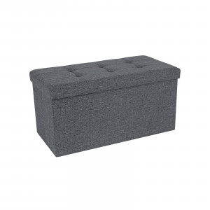 Bancuta hol cufar cu depozitare, Songmics, Gri, 76x38x38 cm - Img 6