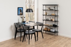 Biblioteca Angus, Negru, 172x94x27 cm - Img 2