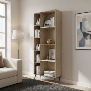 Biblioteca Boho, Zezan, Sonoma, 76.5x30x200.5 cm
