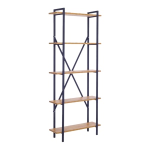 Biblioteca Derena, Negru, 29x60x160 cm - Img 2