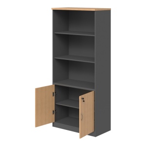Biblioteca Fesialo, Antracit, 80x40x180 cm - Img 2
