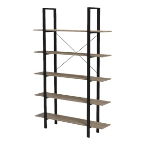 Biblioteca, Loftie, Negru, 28x126x165 cm - Img 4