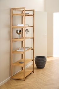 Biblioteca Ludza, Natural, 199.3x80x40 cm