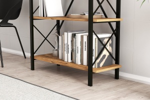 Biblioteca Nero Elit Walnut-Negru - Img 5