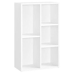 Biblioteca, Vasagle, Alb, 80x50x24 cm - Img 2