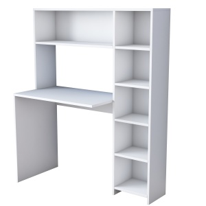 Birou cu biblioteca HA104 Alb 113.2x141.8x40 cm - Img 9