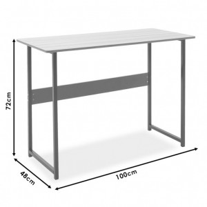 Birou Fulk Walnut - Negru 100x48x72 cm - Img 5