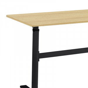 Birou reglabil pe inaltime Karla sonoma - negru 120x60x72/115cm - Img 4