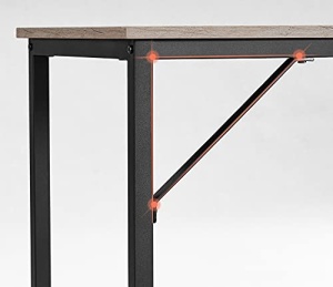 Birou, Vasagle, Negru-Ivoar, 140x60x75 cm - Img 5