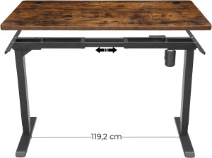 Blat birou reglabil, Songmics, Maro, 140×70×1.8 cm - Img 5