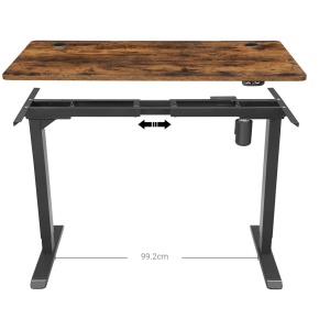 Blat birou, Songmics, Negru , 120x60x1.8 cm - Img 5