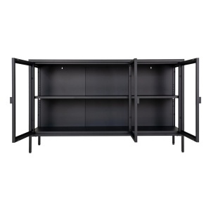 Bufet Brisbane, Negru, 40x140x85 cm