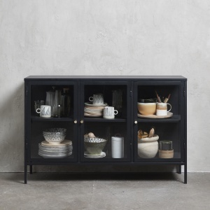 Bufet CARMEL, Negru, 40x85x132 cm - Img 4