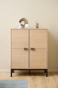 Cabinet Kensington, Alb, 120x91x40 cm