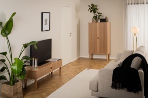 Cabinet Langley, Natural, 145x80x40 cm - Img 2