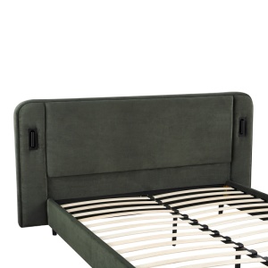 Cadru de pat LED Fomo, Verde, 215x217x110 cm - Img 5
