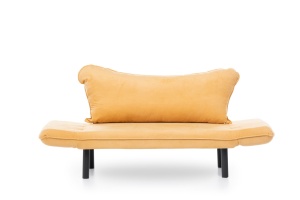 Canapea 2 locuri Chatto Mustar 140x70x65 cm - Img 5