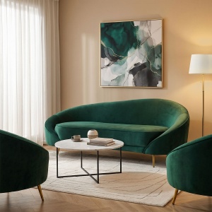 Canapea Amora 3 Locuri Verde 180x81x77 cm