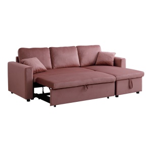 Canapea coltar cu depozitare Kamore Kaki inchis 223x146x85 cm - Img 3