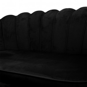 Canapea Daimon 2 Locuri Negru 134x70x77 cm - Img 4