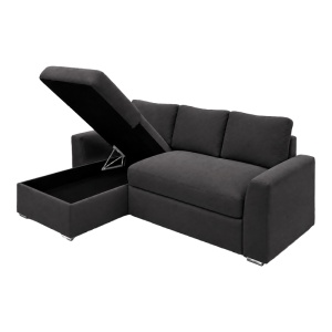 Canapea extensibila Βelle, Antracit, 236x164x88 cm - Img 3