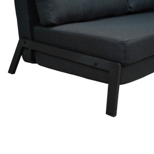 Canapea extensibila 2 locuri, Fancy, Gri inchis, 150x92x77 cm - Img 9