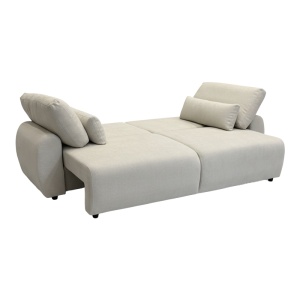 Canapea extensibila 3 locuri, Hungie, Bej, 250x92x89 cm - Img 3