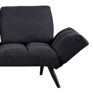 Canapea extensibila 3 locuri, Pako World, Jackie, Antracit-Negru, 190x78x75 cm - Img 4