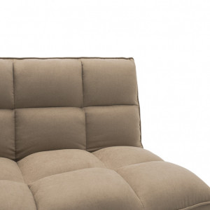 Canapea extensibila 3 locuri Rebel cu material textil de culoare bej-maro 189x92x82cm - Img 5