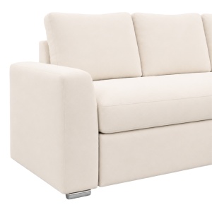 Canapea extensibila Belle, Ecru, 236x164x88 cm - Img 6