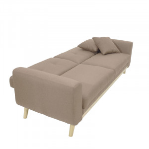 Canapea extensibila Carmelo - material textil bej 214x80x86 cm - Img 3