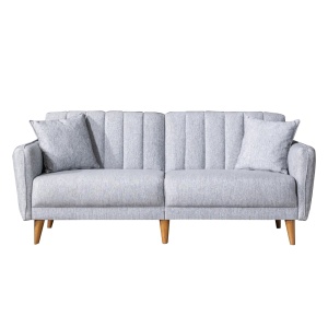 Canapea extensibilă cu 3 locuri Aqua Gri 210x85x82 cm - Img 5