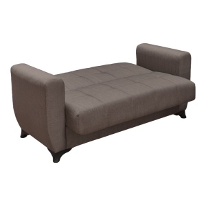 Canapea extensibila cu spatiu de depozitare Modesto, Maro, 155x75x85 cm - Img 3
