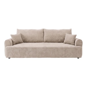 Canapea extensibila cu spatiu de depozitare Storida, Bej, 94x255x92 cm - Img 5