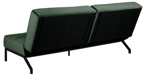 Canapea extensibila Perugia, Verde, 87x198x95 cm - Img 6