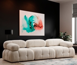 Canapea modulara Bubble Crem 95x95x45 cm - Img 2