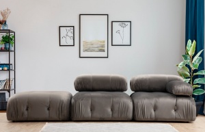 Canapea modulara Bubble Gri 95x95x75 cm - Img 5