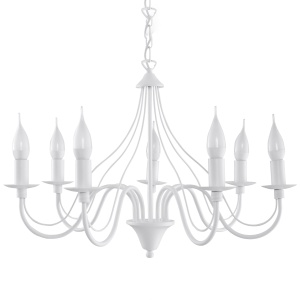 Candelabru 7 Minerwa Alb 60x60x80 cm
