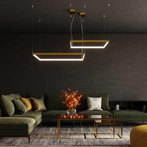 Candelabru LED Nelya Auriu 3000K 80x80x150 cm - Img 9