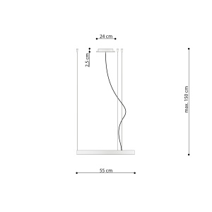 Candelabru LED Rio Negru 3000K 55x55x150 cm - Img 8